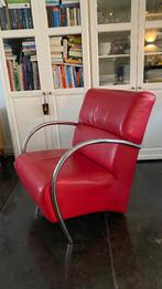 Fauteuil, Huis en Inrichting, Ophalen, Gebruikt, 50 tot 75 cm, Leer