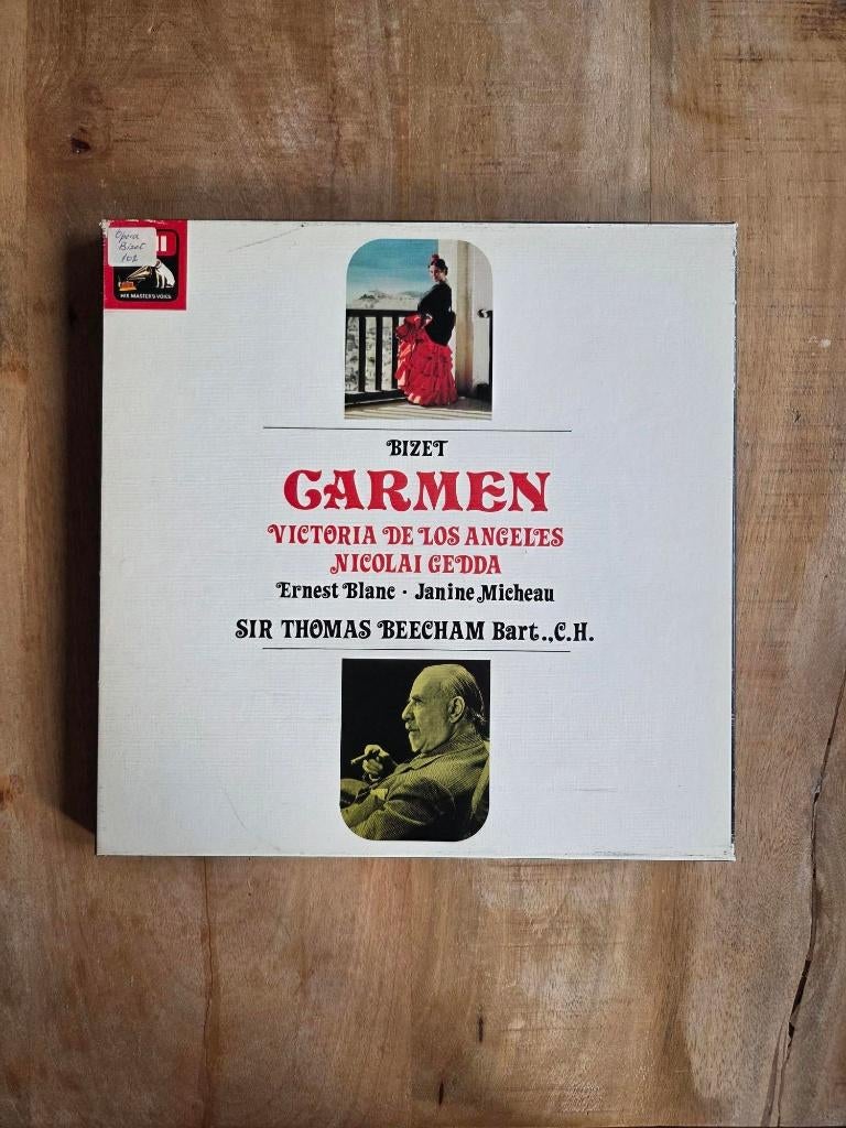 Bizet Carmen Beecham De Los Angeles Gedda box, Kamermuziek, Ophalen of Verzenden, Zo goed als nieuw, 12 inch