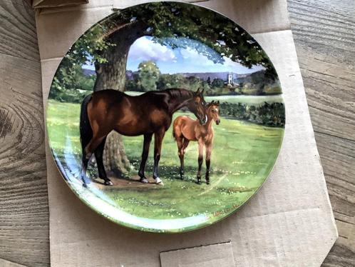 Verzamel bord Spode The English Thoroughbred paard + certif., Antiek en Kunst, Antiek | Servies los, Ophalen of Verzenden