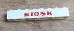 Lego White White Brick 1 x 8 with Red 'KIOSK' Sans-Serif Thi, Ophalen of Verzenden, Gebruikt, Losse stenen, Lego