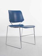 15 Blauwe Matrix stoelen – T. Tolleson – Matrix Krueger, Vijf, Zes of meer stoelen, Blauw, Metaal, Design