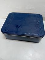 Blauw vierkant blik van 29x22cm, Verzamelen, Blikken, Ophalen of Verzenden, Zo goed als nieuw, Overige