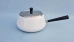Fonduepan / witte emaille fondue pan, Ophalen of Verzenden, Zo goed als nieuw, Brander, Fonduepan