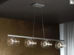 Schuller flash silver glas pendants set van 4 lichten, Huis en Inrichting, Lampen | Hanglampen, Gebruikt, Ophalen, Glas