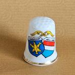 Vingerhoedje dubbel wapenschild Zandvoort/Holland, Verzamelen, Vingerhoedjes, Verzenden, Zo goed als nieuw, Porselein, Nederland