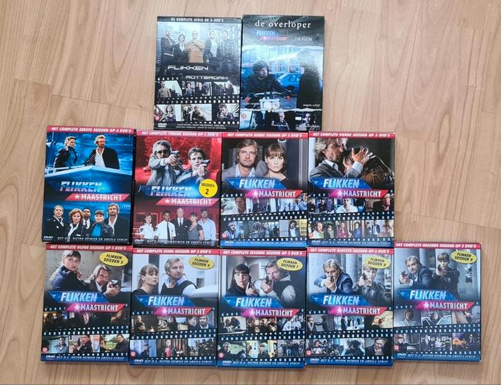 Flikken Maastricht 9 seizoenen + film de overloper, Cd's en Dvd's, Dvd's | Tv en Series, Gebruikt, Thriller, Boxset, Vanaf 12 jaar