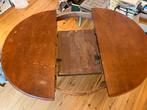 Houten, ronde uitschuifbare tafel (wiebelt), Huis en Inrichting, Tafels | Eettafels, Ophalen, Gebruikt, Rond