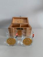 Whisky shotjes glazen van PickClick 2 stuks met afbeelding, Antiek en Kunst, Ophalen of Verzenden