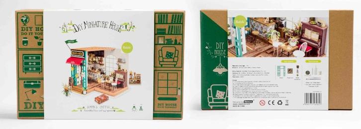 Robotime Simon's Coffee DG109 Bouwpakket Nieuw, Hobby en Vrije tijd, Modelbouw | Overige, Nieuw, Groter dan 1:32, Ophalen of Verzenden