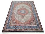 Handgeknoopt oosters Moud tapijt medallion blue 199x250cm, Persian Perzisch vintage oosters hype, Crème, 150 tot 200 cm, 200 cm of meer