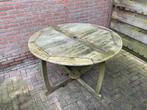Houten buitentafel. Gratis op te halen!, Tuin en Terras, Tuintafels, Ophalen of Verzenden, Gebruikt, Rond, Hout