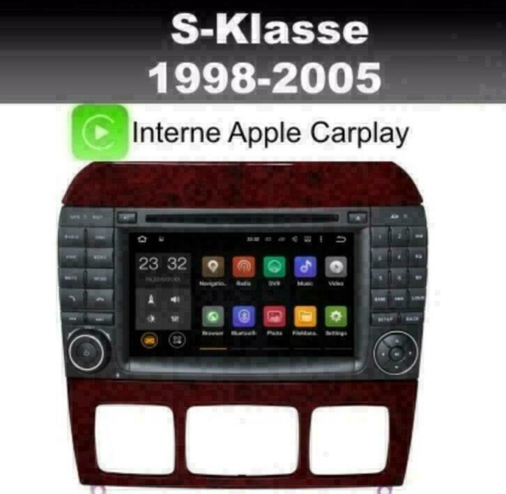 Mercedes S Klasse W220 navigatie android 10 wifi dab+ carkit, Auto diversen, Autoradio's, Nieuw, Ophalen of Verzenden