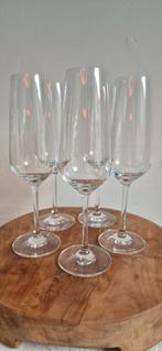 5 Schott Zwiesel Champagne Glazen - Fine Flute, Glas of Glazen, Ophalen of Verzenden, Overige stijlen, Glas