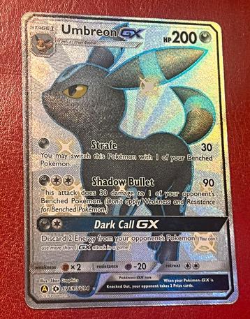 POKEMON SUN & MOON HIDDEN FATES UMBREON GX SV69 MINT beschikbaar voor biedingen