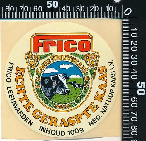 Sticker: Frico - Echte geraspte kaas - Leeuwarden, Verzamelen, Stickers, Zo goed als nieuw, Bedrijf of Vereniging, Verzenden