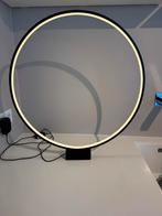 HKliving Luminous Circle tafellamp – zwart, Ø60 cm, dimbaar, Ophalen, Japandi, Kunststof, 50 tot 75 cm