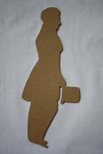 5 stuks mdf mannen hoed graveer 12,2x30cm, Hobby en Vrije tijd, Verzenden, Nieuw, Materiaal