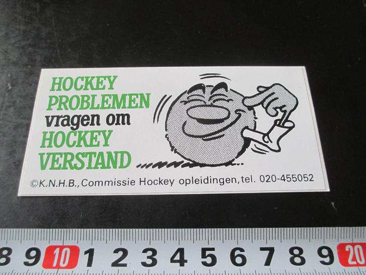 sticker Hockey problemen vragen om hockey verstand C.K.N.H.B, Verzamelen, Stickers, Zo goed als nieuw, Ophalen