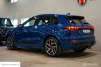 Audi Q6 e-tron S edition 100 kWh, B&O, pano, luchtvering, Auto's, Audi, Automaat, Gebruikt, Blauw, Leder en Stof
