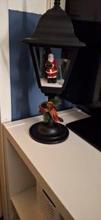 Kerstlantaarn met Santa Claus, Ophalen, Kunststof, Groen, Zo goed als nieuw