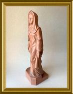Gesigneerd terracotta Maria beeld : OLV ter visitatie, Antiek en Kunst, Antiek | Religie, Ophalen of Verzenden