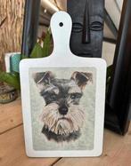 Nieuw: grote houten broodplank met schnauzer, Ophalen of Verzenden