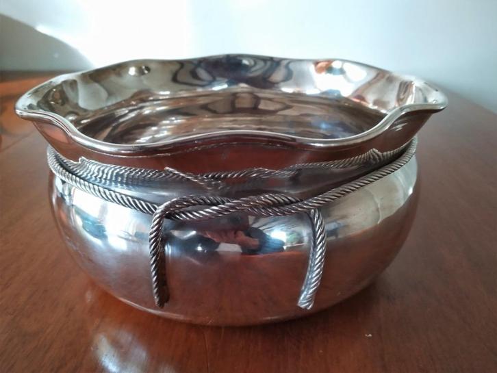 Verzilverde bowl, kom. Vintage, Antiek en Kunst, Antiek | Goud en Zilver, Ophalen of Verzenden