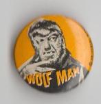 Wolf man film button, Verzamelen, Verzenden, Zo goed als nieuw, Overige onderwerpen