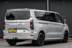 Ford Transit Custom L2H1 Dubbel Cabine 170Pk Aut. | Raptor E, Auto's, Bestelauto's, 12 maanden, Stof, Gebruikt, Zwart