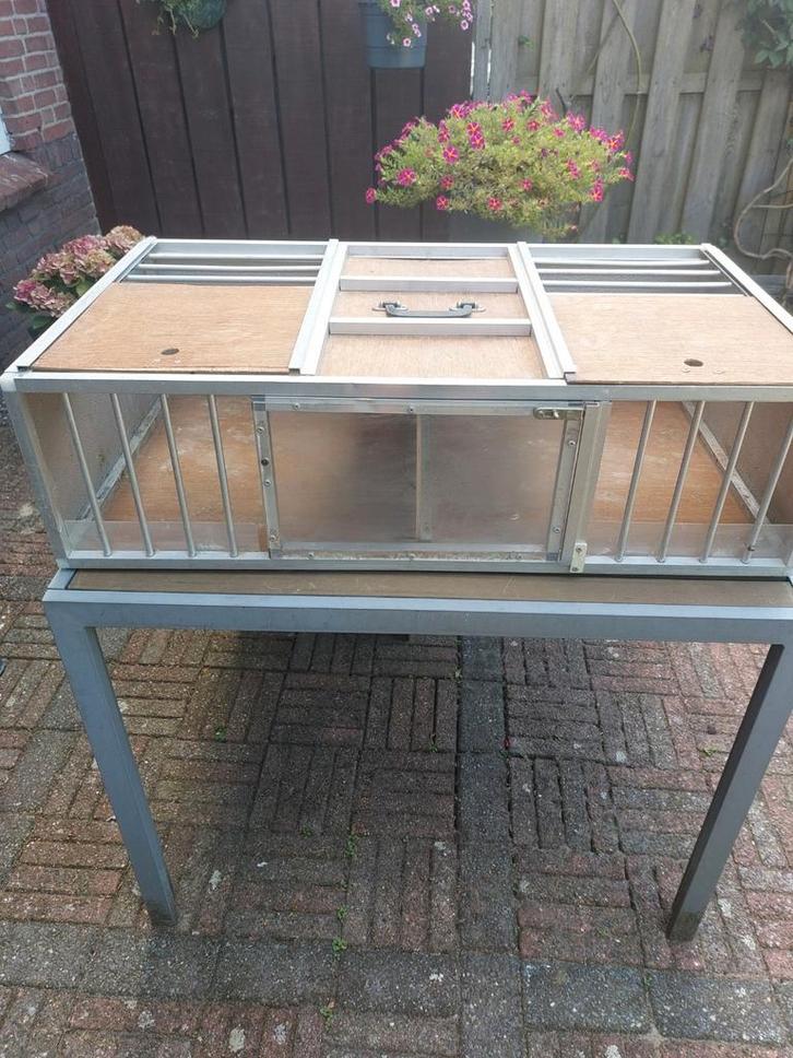 Aluminium duivenmand, Dieren en Toebehoren, Knaagdieren en Konijnen | Hokken en Kooien, Zo goed als nieuw, Minder dan 60 cm, Ophalen