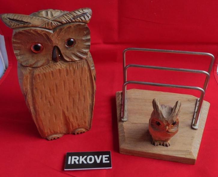 HOUTEN BUREAU SET * Leuke Uilen *, Antiek en Kunst, Antiek | Kantoor en Zakelijk, Verzenden