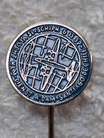 KLM : 1e vlucht AMSTERDAM- SANTIAGO de CHILE, Vintage/Retro, Verzenden, Gebruikt, Merk, Speldje of Pin