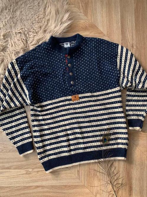Janus Norway wollen trui L XL wool jumper, Kleding | Heren, Truien en Vesten, Zo goed als nieuw, Maat 56/58 (XL), Blauw, Ophalen of Verzenden