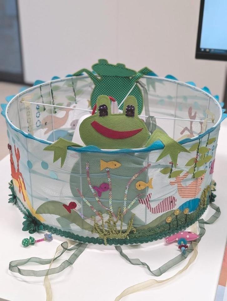 Kinderkamer hanglamp kap Taj Wood Scherer handgemaakt! "Zee", Kinderen en Baby's, Kinderkamer | Inrichting en Decoratie, Zo goed als nieuw