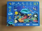 Clementoni Magic Puzzle 3D Dolfin Reef 1000 stukjes, Gebruikt, Ophalen of Verzenden, 500 t/m 1500 stukjes, Legpuzzel