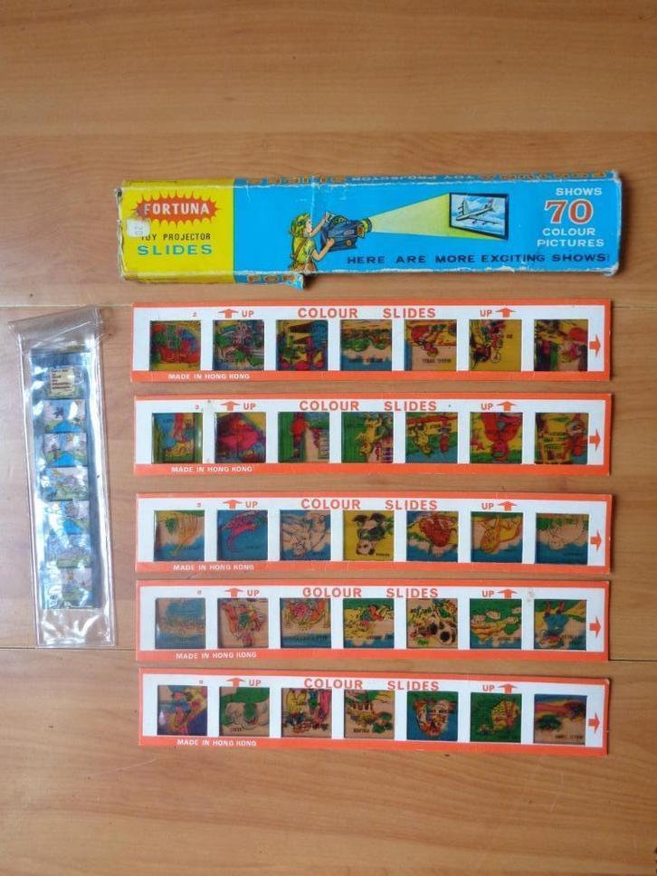 Fortuna slides voor toy projector jaren 60-tg, Antiek en Kunst, Antiek | Speelgoed, Ophalen of Verzenden