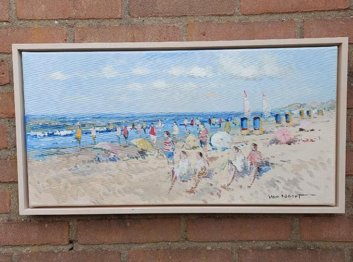VAN NOORT , ZONNIG ZANDVOORT, Antiek en Kunst, Kunst | Schilderijen | Klassiek, Ophalen of Verzenden