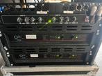 Amp rack, QSC EX1600 2x, XO, incl. Stolp case, Ophalen of Verzenden, Gebruikt, 1000 watt of meer