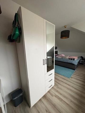 Kleding kast met spiegeldeur en lades - afbeelding 2