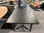 Eettafel, zwart, Almelo, 180x200cm #meubelmepper, Ophalen of Verzenden, Nieuw, Vijf personen of meer, Rechthoekig