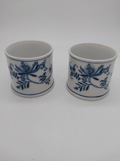 2 potjes/bekers Blue Danabu Japan blauw/wit, Antiek en Kunst, Antiek | Keramiek en Aardewerk, Ophalen of Verzenden