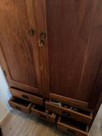 Teak Houten kledingkast met lades, Huis en Inrichting, Ophalen, Gebruikt, 100 tot 150 cm, Met lade(s)