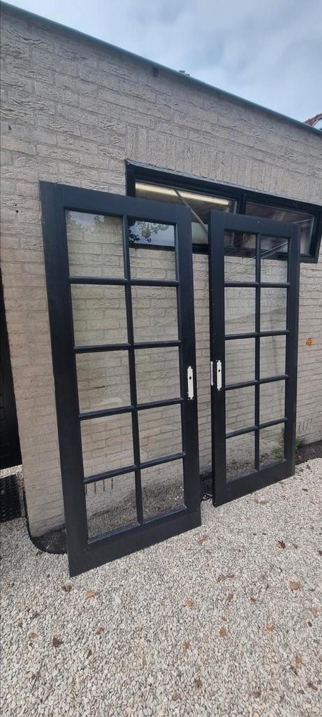 2 massieve hardhouten stompe deuren 88x210, Doe-het-zelf en Verbouw, Deuren en Horren, Gebruikt, Binnendeur, 200 tot 215 cm, 80 tot 100 cm