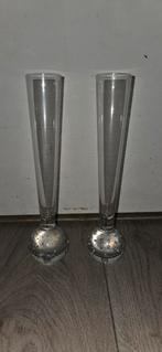 Spijkerglas vaasjes Leerdam ? Copier ?, Overige kleuren, Ophalen of Verzenden, Minder dan 50 cm, Glas