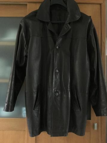 Donker bruine prachtige kwaliteit leren herenjas maat 52/54. beschikbaar voor biedingen