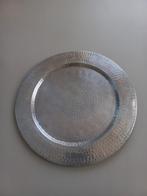 Grote gehamerde Marokkaanse dienblad / schaal., Huis en Inrichting, Woonaccessoires | Dienbladen, Ophalen, Rond, Metaal