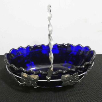 Grote diepblauw schaal in houder - UK [1066] beschikbaar voor biedingen