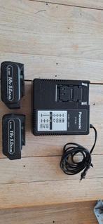 2 panasonic accu's EY9L54 met een oplader in zeer goede staa, Doe-het-zelf en Verbouw, Gereedschap | Boormachines, Ophalen of Verzenden