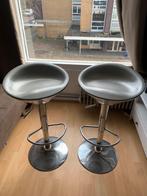 Barkrukken zilver, 1 kruk, Ophalen of Verzenden, Zo goed als nieuw, 60 tot 90 cm