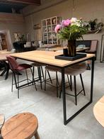bartafel keukentafel hoogte 94cm eiken massief stalen frame, Ophalen of Verzenden, Nieuw